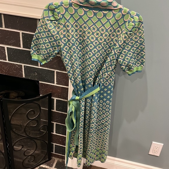 Diane Von Furstenberg  Carlo Jacquard Wrap Dress - Picture 15 of 17